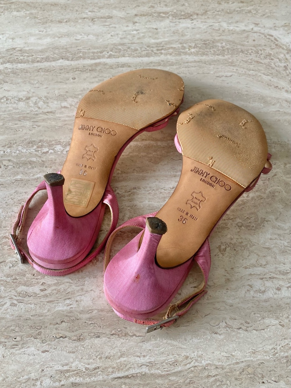 Vintage Jimmy Choo Crystal Bow Slingback Sandal Heels - Picture 10 of 11